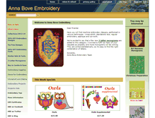 Tablet Screenshot of annaboveembroidery.com